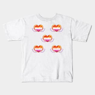 Lesbian magical hearts Kids T-Shirt